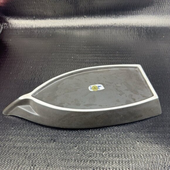 Kotobuki Stoneware Chip And Dip Canoe Trinket Tray Dish Ship Boat Dish Marked - Picture 6 of 13